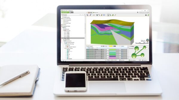 Représentation 3D d’une faille géologique dans Leapfrog Geo
